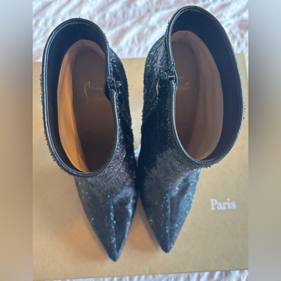 NWT • Christian Louboutin • So Kate 100 Velvet Booties • Black • Size 37 (7) - Picture 11 of 12